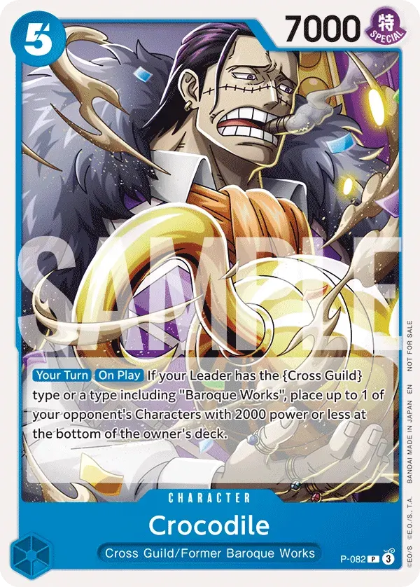 Crocodile — carte One Piece TCG P-082 (Promo cards)