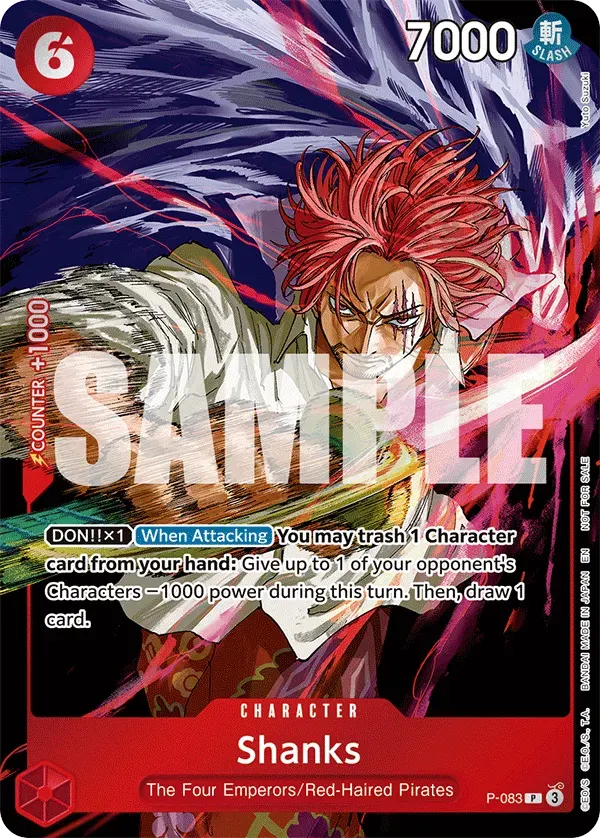 Shanks — carte One Piece TCG P-083 (Promo cards)
