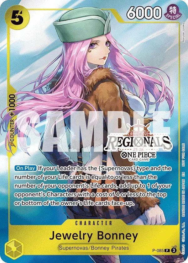 Jewelry Bonney — carte One Piece TCG P-085 (Promo cards)