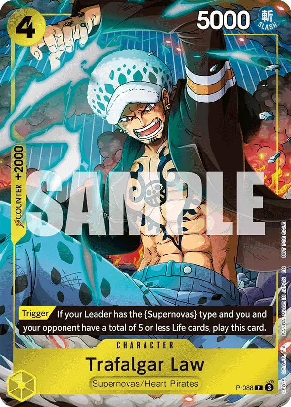 Trafalgar Law — carte One Piece TCG P-088 (Promo cards)