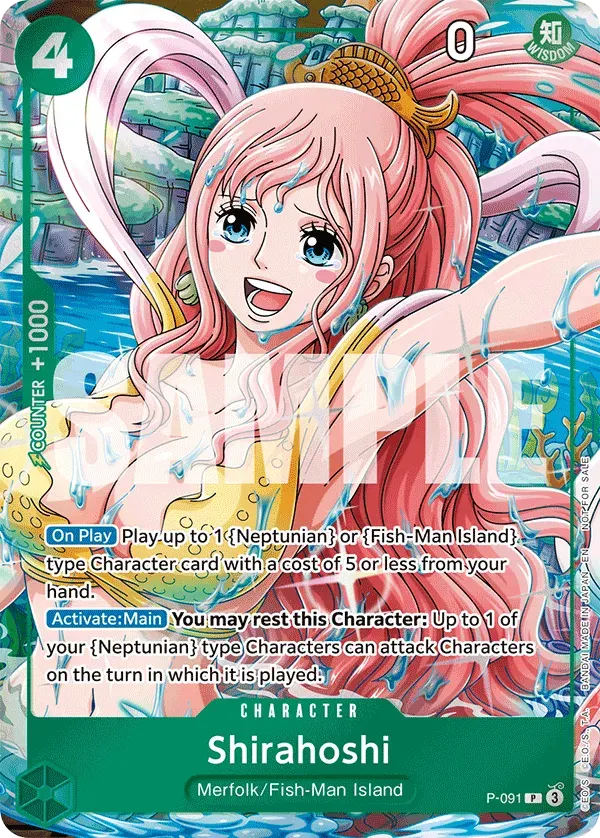 Shirahoshi — carte One Piece TCG P-091 (Promo cards)