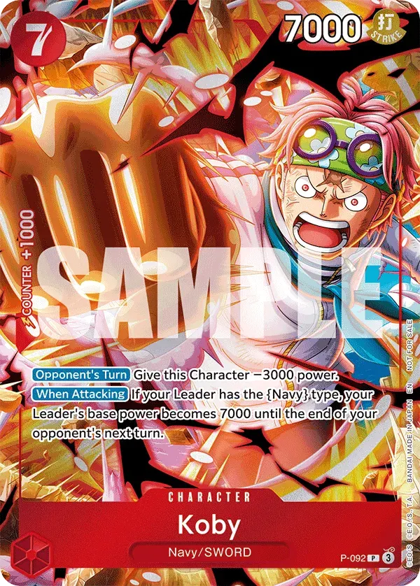Koby — carte One Piece TCG P-092 (Promo cards)