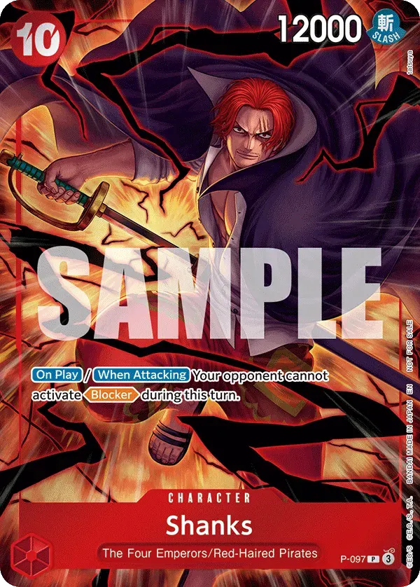 Shanks — carte One Piece TCG P-097 (Promo cards)