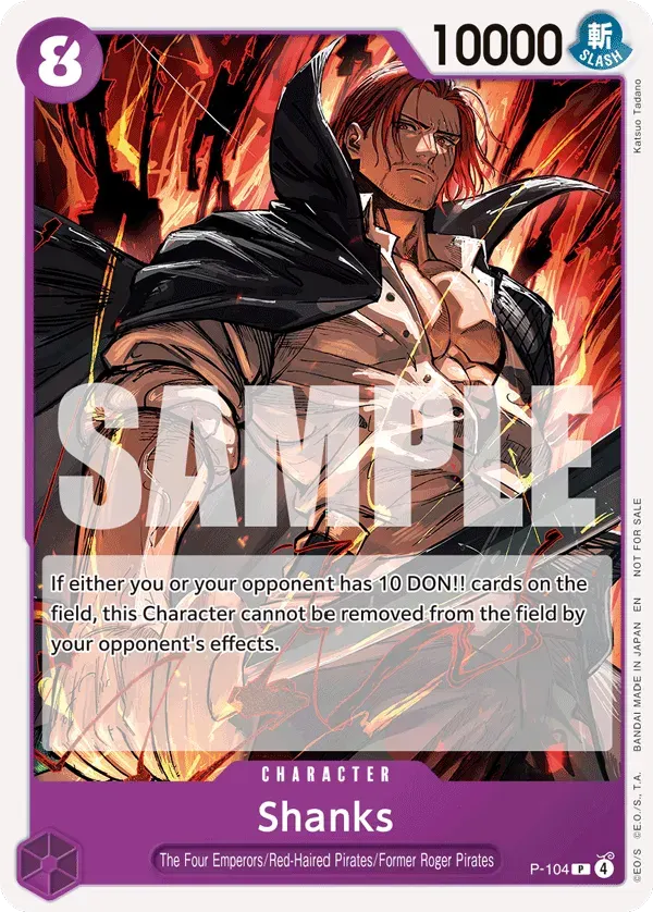 Shanks — carte One Piece TCG P-104 (Promo cards)