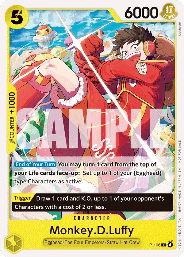 Monkey.D.Luffy — carte One Piece TCG P-106 (Promo cards)