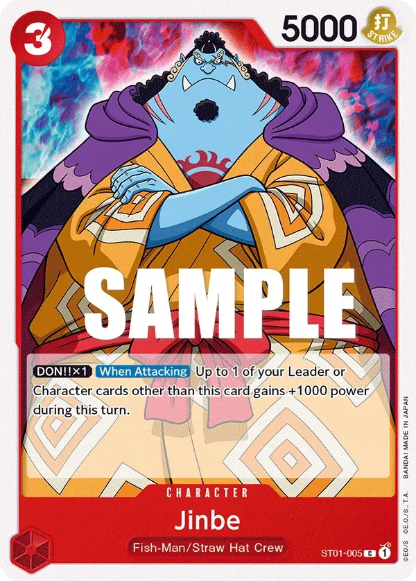 Jinbe — carte One Piece TCG ST01-005 (Straw Hat Crew)