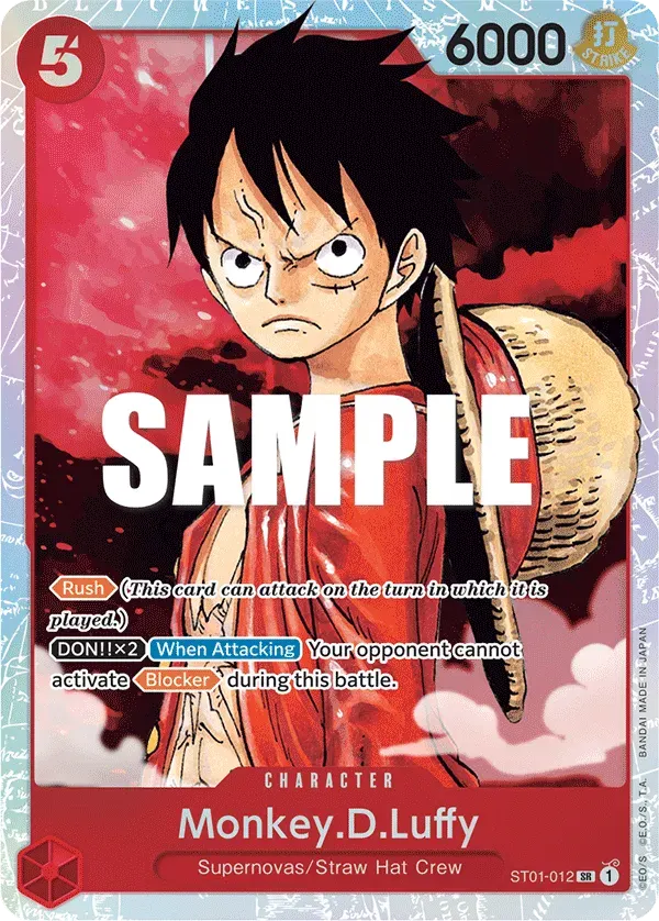 Monkey.D.Luffy — carte One Piece TCG ST01-012 (Straw Hat Crew)