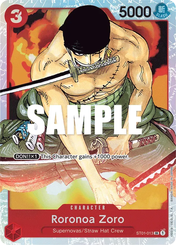 Roronoa Zoro — carte One Piece TCG ST01-013 (Straw Hat Crew)