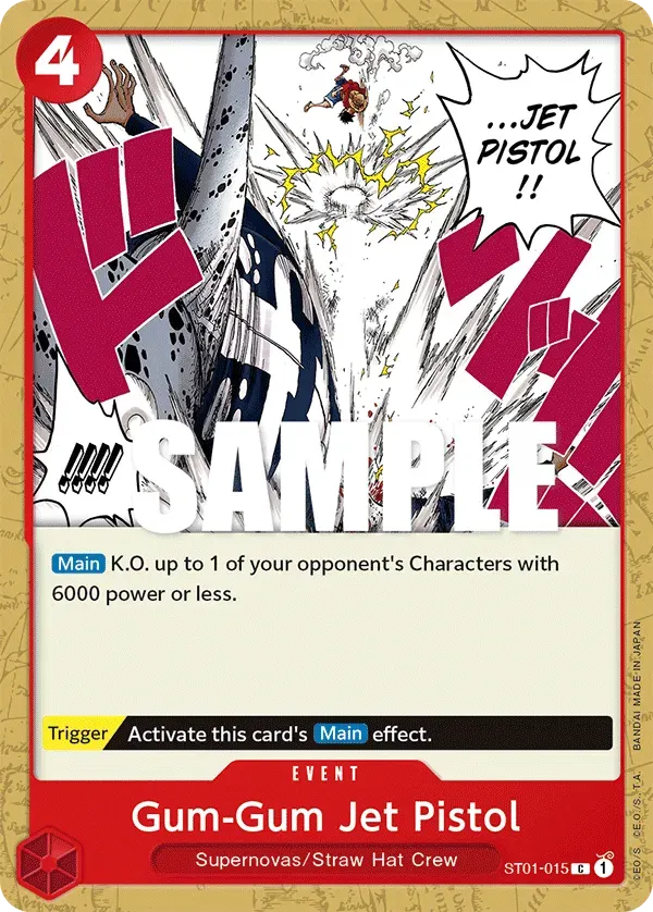 Gum-Gum Jet Pistol — carte One Piece TCG ST01-015 (Straw Hat Crew)