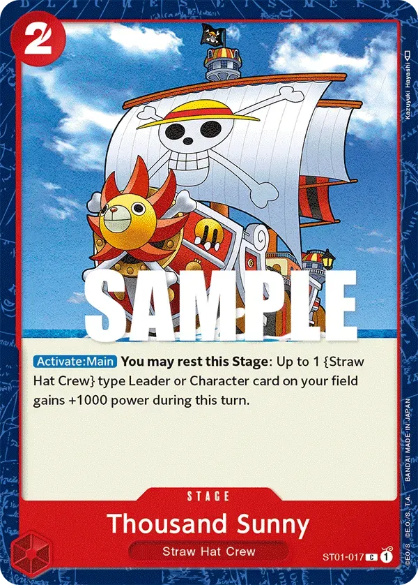 Thousand Sunny — carte One Piece TCG ST01-017 (Straw Hat Crew)