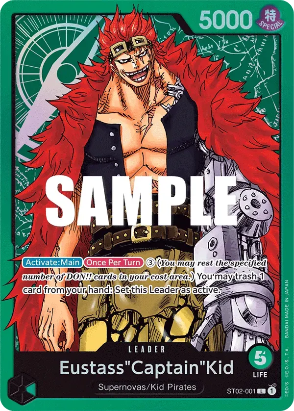 Eustass"Captain"Kid — carte One Piece TCG ST02-001 (Worst Generation)