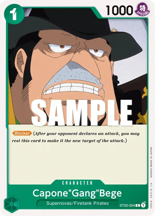 Capone"Gang"Bege — carte One Piece TCG ST02-004 (Worst Generation)