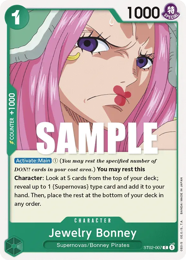 Jewelry Bonney — carte One Piece TCG ST02-007 (Worst Generation)