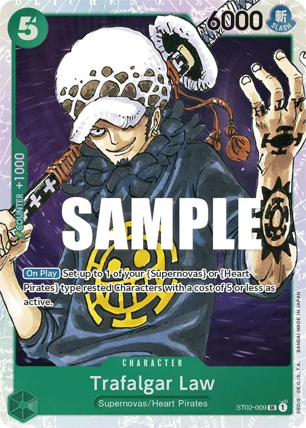 Trafalgar Law — carte One Piece TCG ST02-009 (Worst Generation)