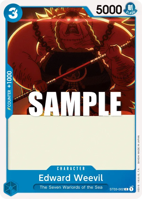 Edward Weevil — carte One Piece TCG ST03-002 (The Seven Warlords of the Sea)