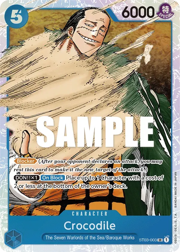 Crocodile — carte One Piece TCG ST03-003 (The Seven Warlords of the Sea)
