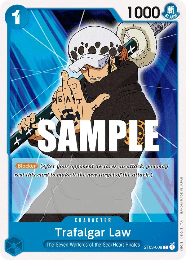 Trafalgar Law — carte One Piece TCG ST03-008 (The Seven Warlords of the Sea)