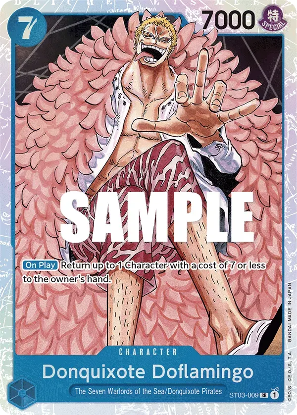 Donquixote Doflamingo — carte One Piece TCG ST03-009 (The Seven Warlords of the Sea)