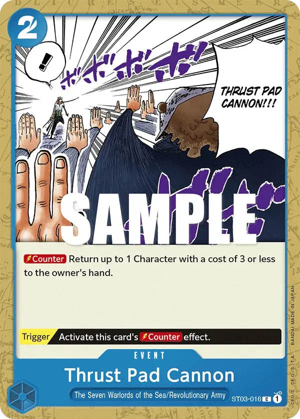 Thrust Pad Cannon — carte One Piece TCG ST03-016 (The Seven Warlords of the Sea)