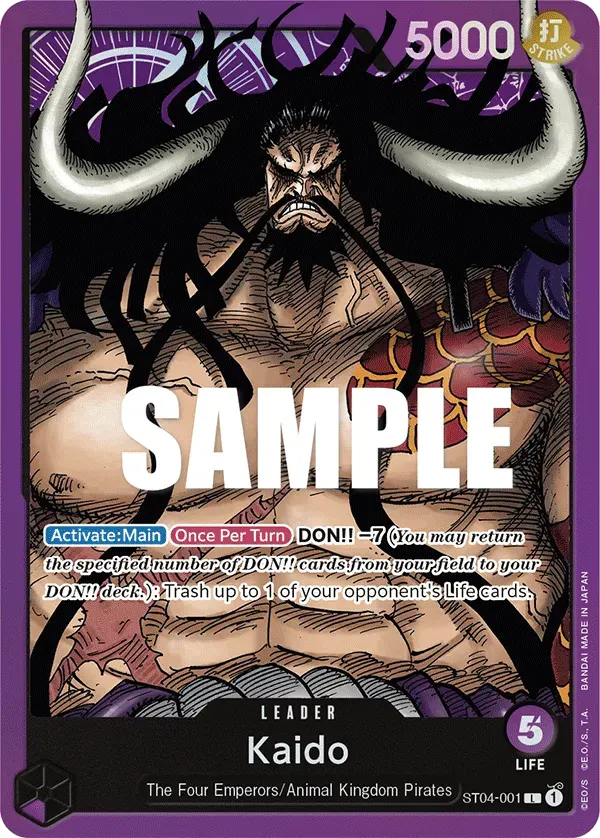 Kaido — carte One Piece TCG ST04-001 (Animal Kingdom Pirates)