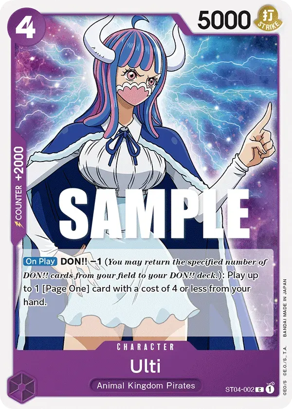 Ulti — carte One Piece TCG ST04-002 (Animal Kingdom Pirates)