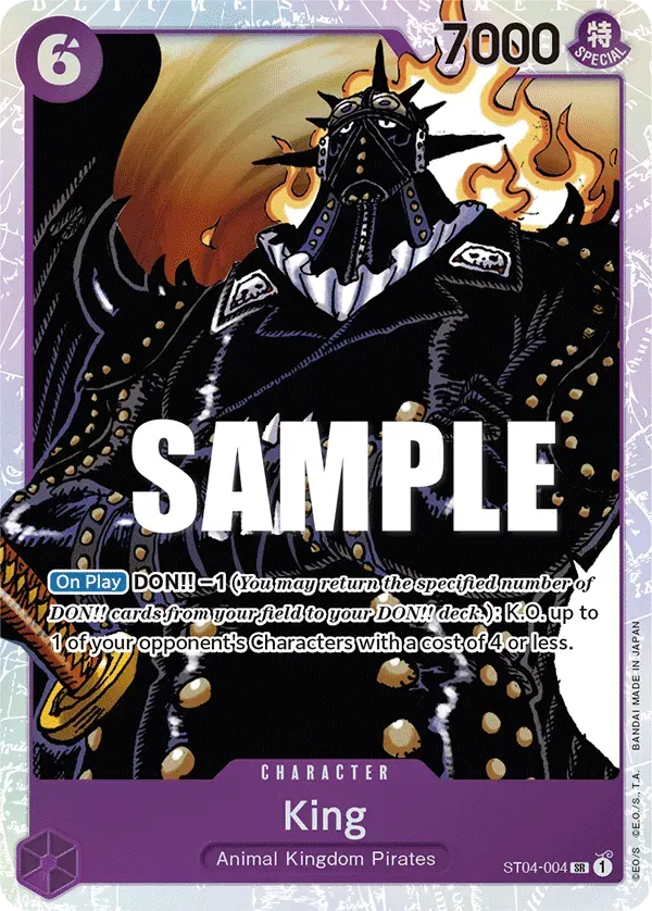 King — carte One Piece TCG ST04-004 (Animal Kingdom Pirates)