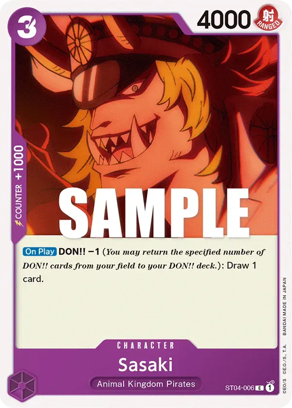 Sasaki — carte One Piece TCG ST04-006 (Animal Kingdom Pirates)