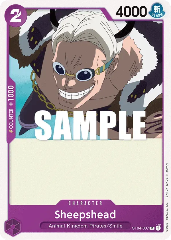 Sheepshead — carte One Piece TCG ST04-007 (Animal Kingdom Pirates)