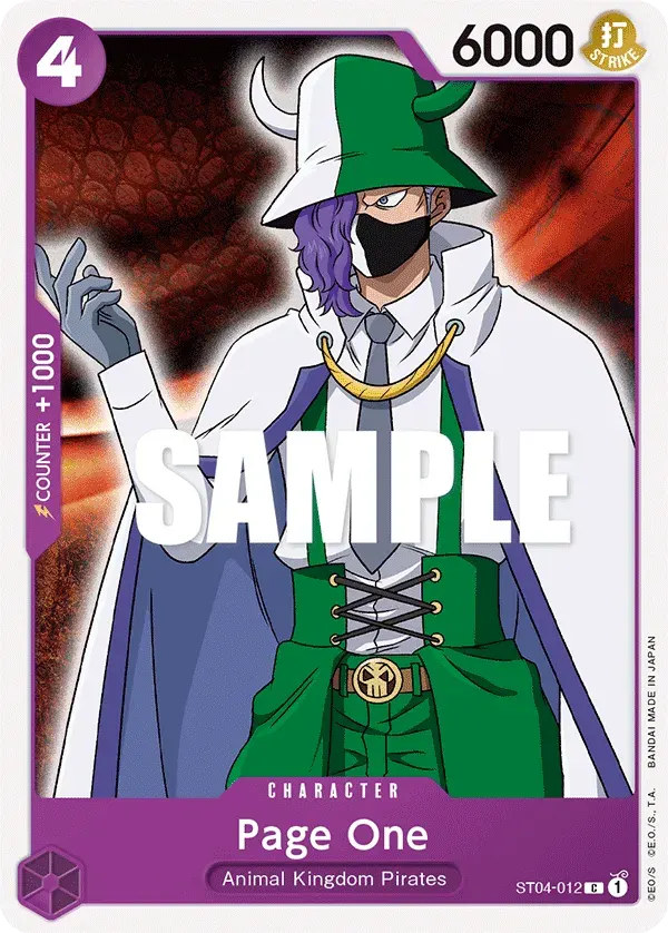 Page One — carte One Piece TCG ST04-012 (Animal Kingdom Pirates)