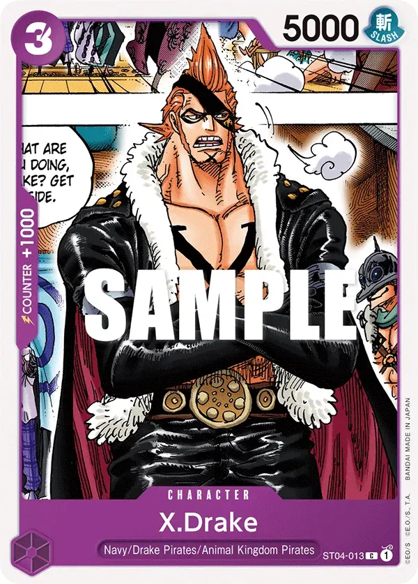 X.Drake — carte One Piece TCG ST04-013 (Animal Kingdom Pirates)