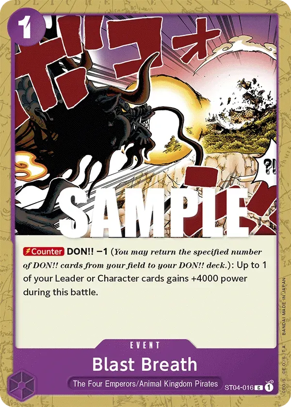 Blast Breath — carte One Piece TCG ST04-016 (Animal Kingdom Pirates)