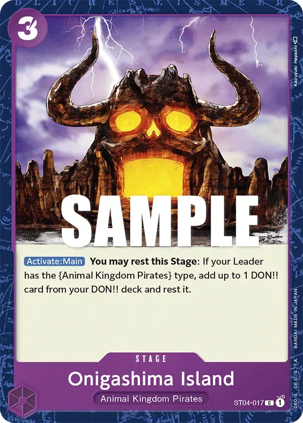 Onigashima Island — carte One Piece TCG ST04-017 (Animal Kingdom Pirates)
