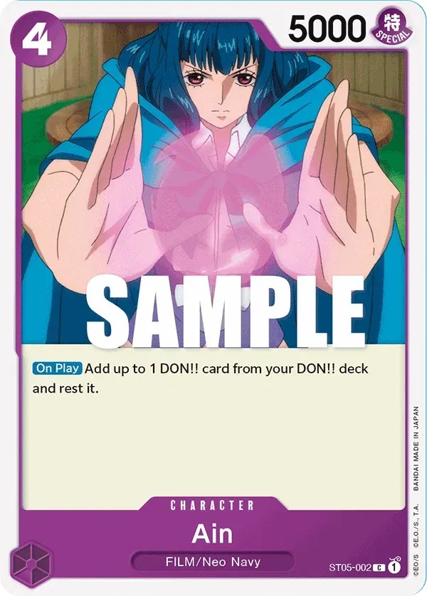 Ain — carte One Piece TCG ST05-002 (ONE PIECE FILM Edition)