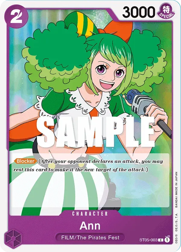 Ann — carte One Piece TCG ST05-003 (ONE PIECE FILM Edition)