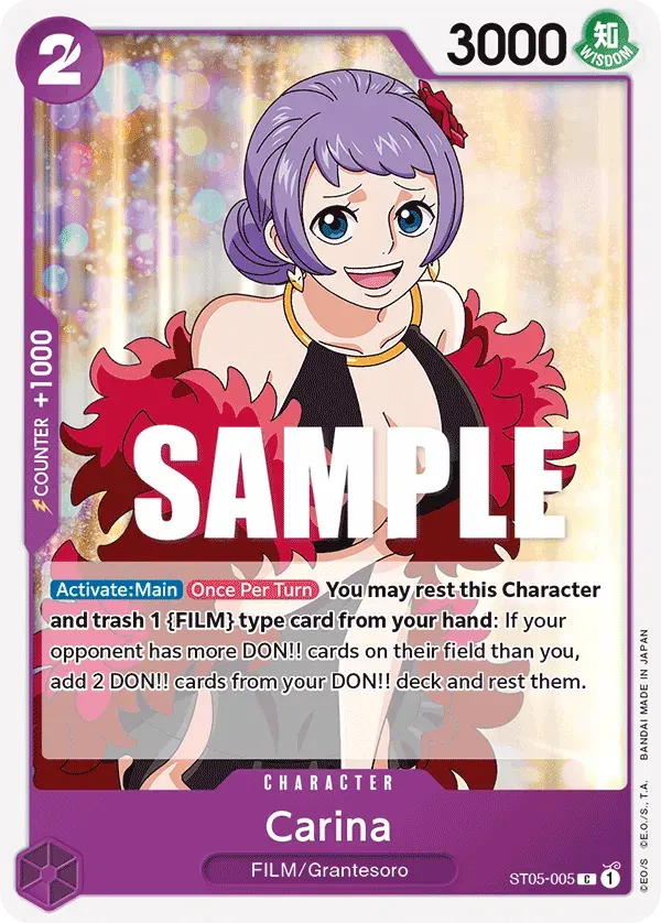 Carina — carte One Piece TCG ST05-005 (ONE PIECE FILM Edition)