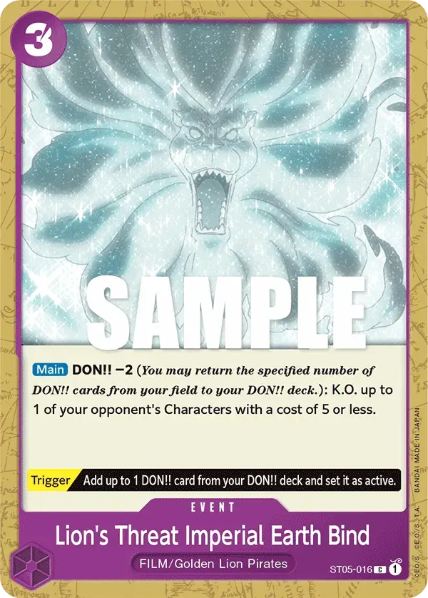 Lion's Threat Imperial Earth Bind — carte One Piece TCG ST05-016 (ONE PIECE FILM Edition)