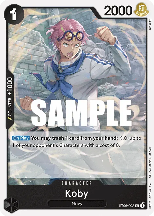 Koby — carte One Piece TCG ST06-002 (Absolute Justice)
