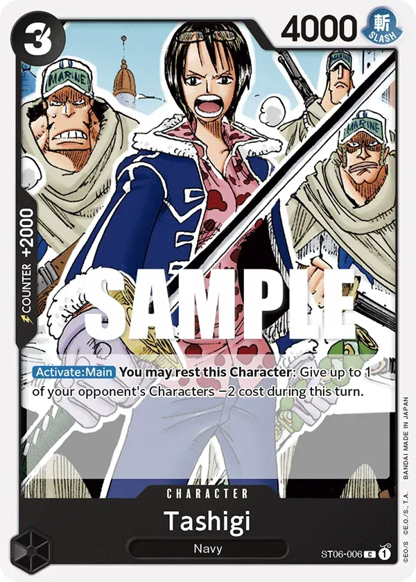 Tashigi — carte One Piece TCG ST06-006 (Absolute Justice)