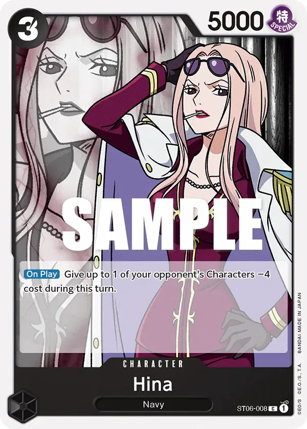Hina — carte One Piece TCG ST06-008 (Absolute Justice)
