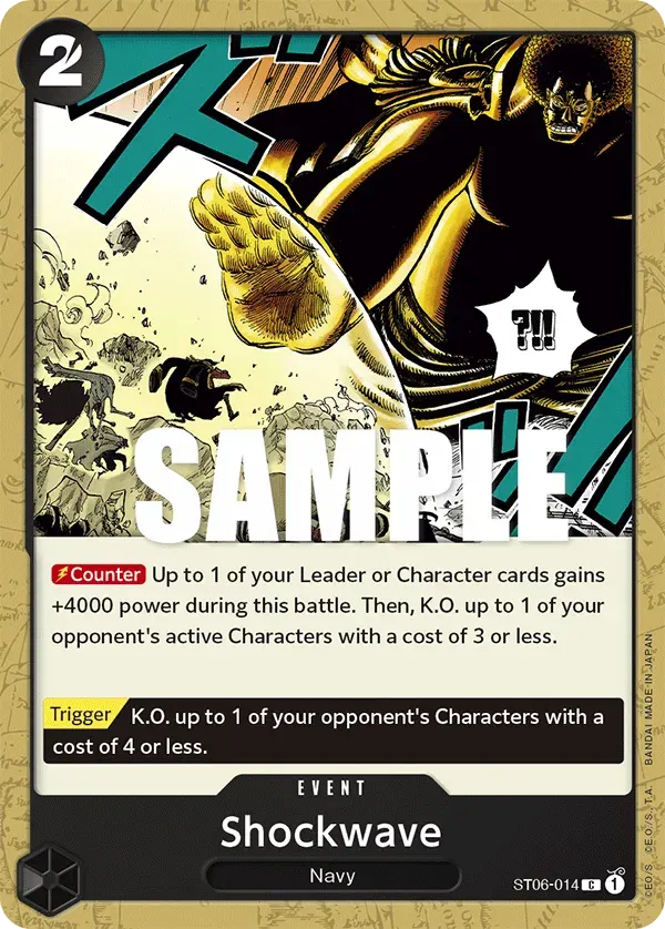 Shockwave — carte One Piece TCG ST06-014 (Absolute Justice)