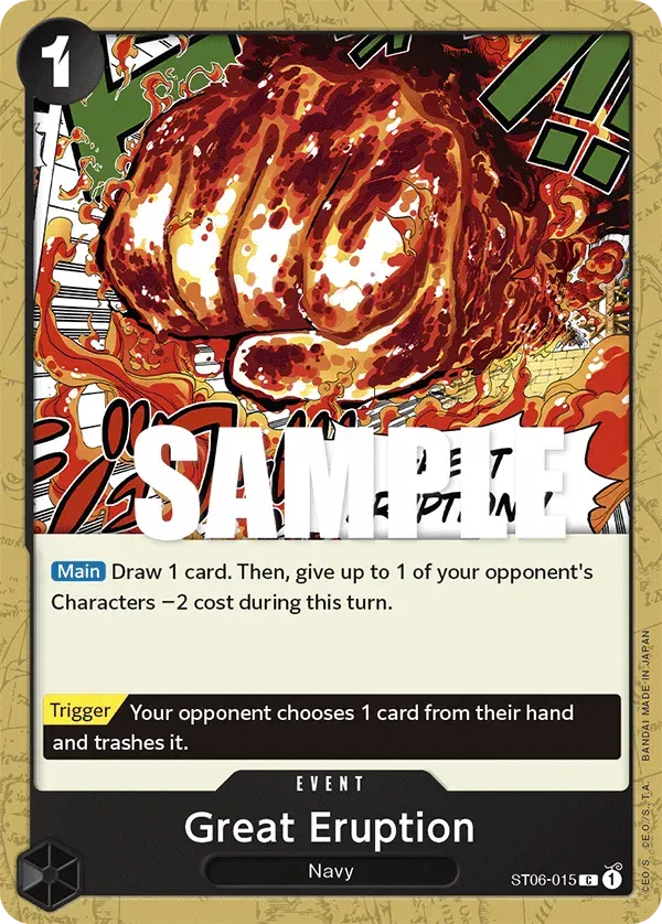 Great Eruption — carte One Piece TCG ST06-015 (Absolute Justice)