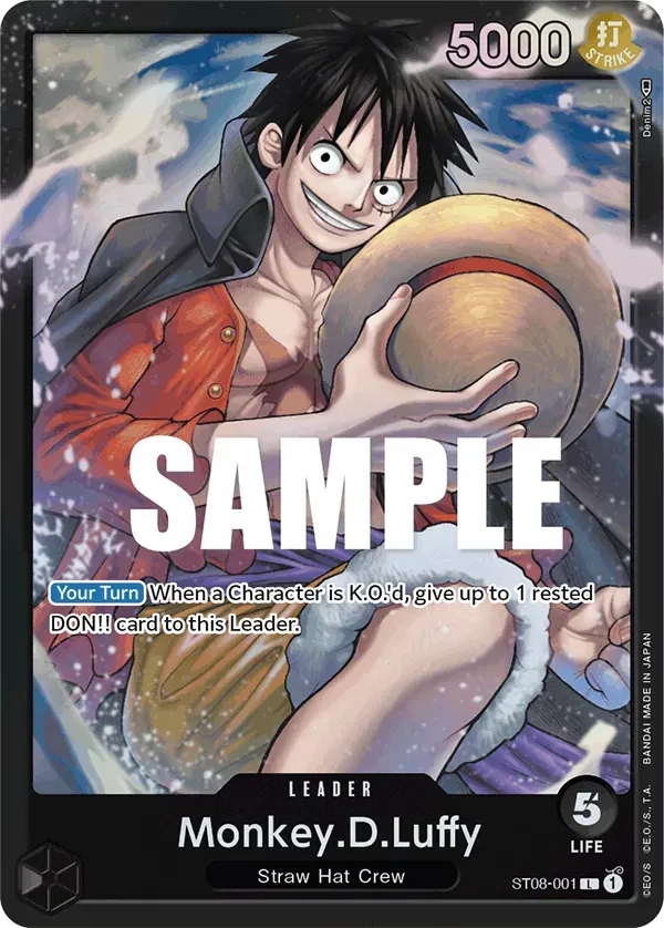 Monkey.D.Luffy — carte One Piece TCG ST08-001 (Monkey D. Luffy)