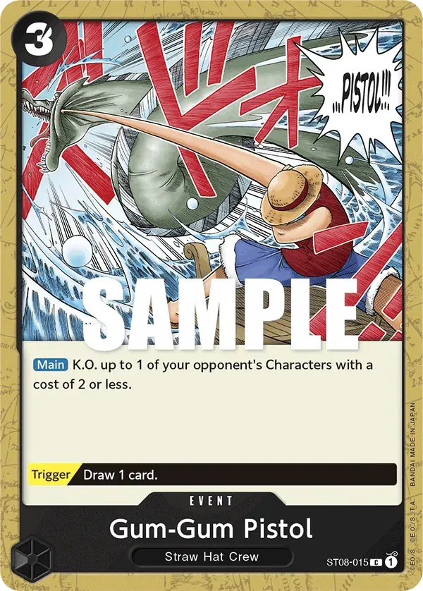 Gum-Gum Pistol — carte One Piece TCG ST08-015 (Monkey D. Luffy)