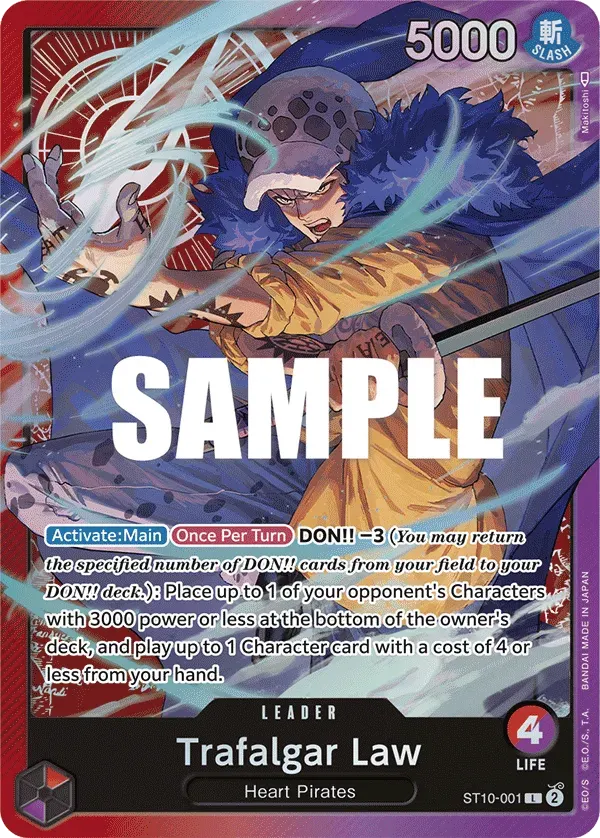 Trafalgar Law — carte One Piece TCG ST10-001 (The Three Captains)