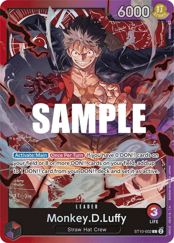 Monkey.D.Luffy — carte One Piece TCG ST10-002 (The Three Captains)