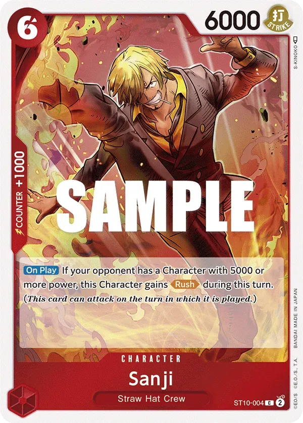 Sanji — carte One Piece TCG ST10-004 (The Three Captains)