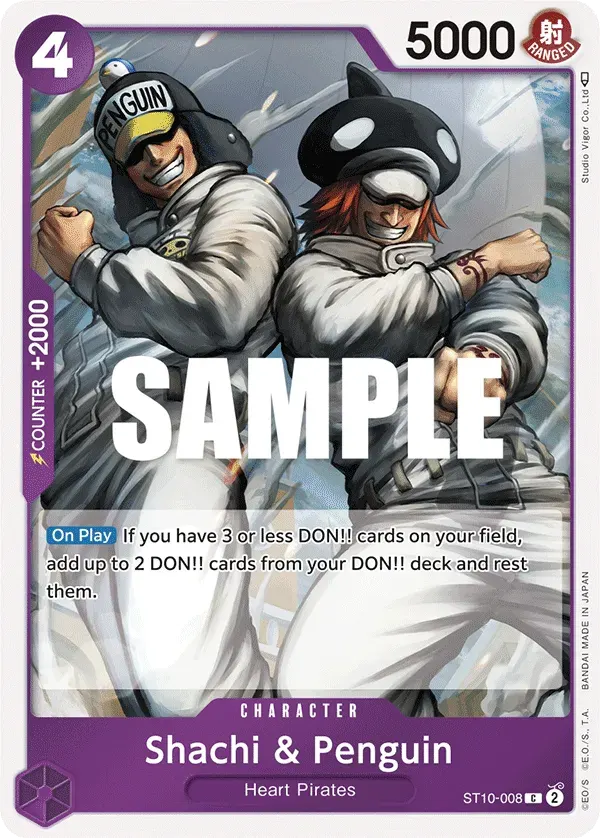 Shachi & Penguin — carte One Piece TCG ST10-008 (The Three Captains)