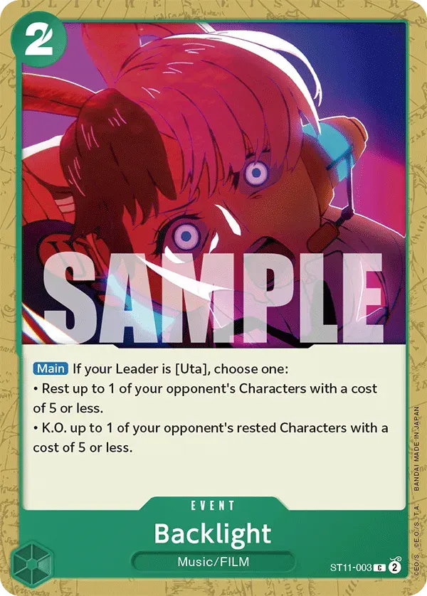 Backlight — carte One Piece TCG ST11-003 (Uta)