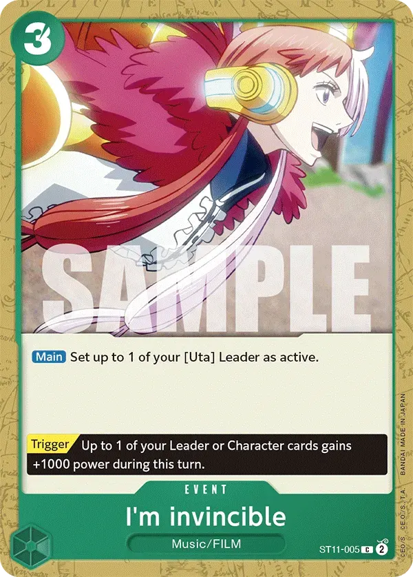 I'm invincible — carte One Piece TCG ST11-005 (Uta)
