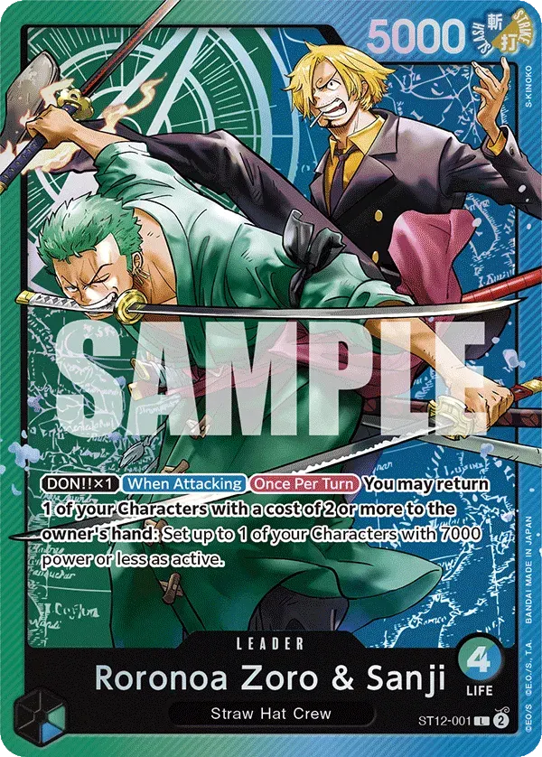 Roronoa Zoro & Sanji — carte One Piece TCG ST12-001 (Zoro and Sanji)